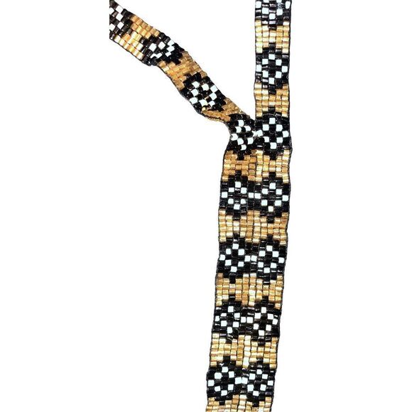 Vintage 70’s Southwest Beaded Fringe Necklace - Picture 6 of 9